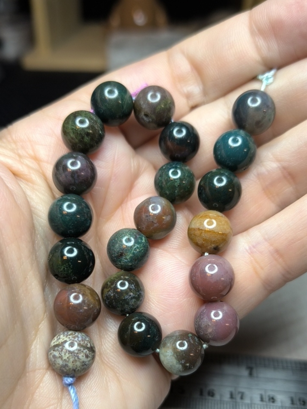 #3- 10mm Indian Agate Gemstone Beads - 8 Inch Strand